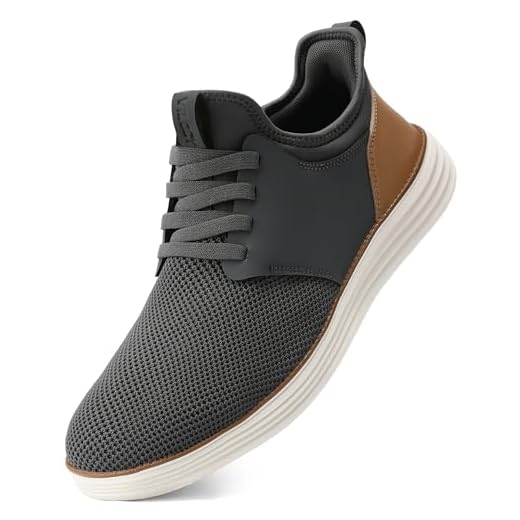 Men's Slip On Casual Dress Sneakers Tennis Walking Work Shoes Grey, EU44