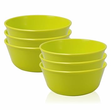 WONDER Sigma 500 Microwave Safe Multipurpose Plastic Bowl Set, 6 pc Bowl 450 ml, Blue Color (Sigma_500_6_Green)