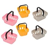 Expérience de jeu de rôle réaliste : le mini panier de supermarché offre un panier de courses miniature de maison de poupée réaliste, améliorant le plaisir du jeu de simulation de panier de cuisine et aidant les enfants à s'immerger dans des scénarios créatifs, panier d'épicerie de maison de poupée, panier de fruits de maison de poupée