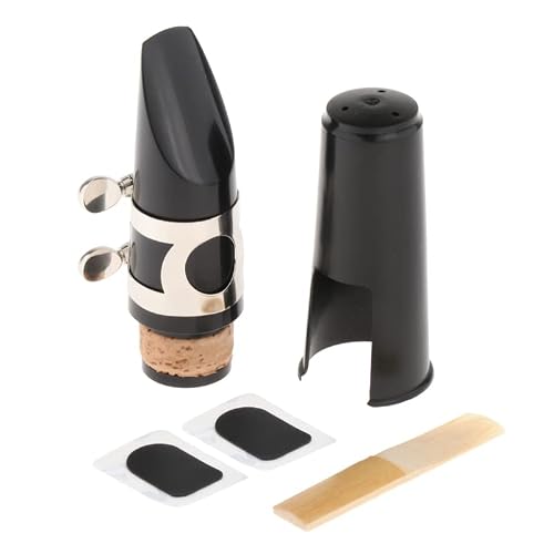 Clarinet Mouthpiece Kit, Includes Ligature+Clarinet Mouthpiece Cushions+Clarinet Reed 2.5+Black Clarinet Mouthpiece Plastic Cap #TOP1