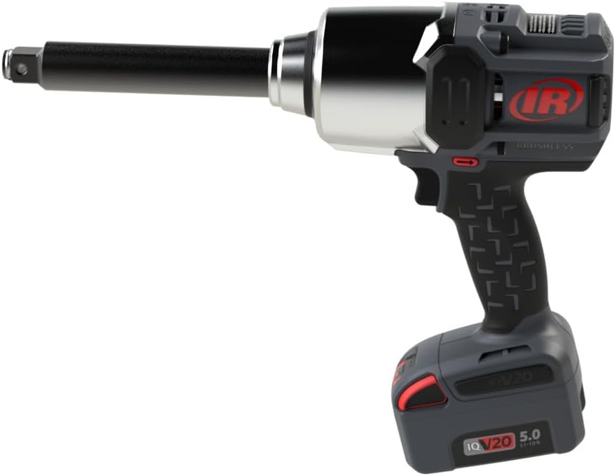 Ingersoll Rand W8571-K2 3/4" 20V Cordless Impact Wrench 2 Battery Kit, 2000 ft-lb Torque, 6" Extended Anvil, Friction Ring Thru-hole, Pistol