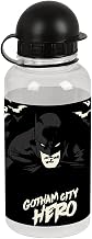 safta | Gourde 500 ml Batman Hero, PVC sans BPA, bouchon à vis avec valve et couvercle à pression, réutilisable, 6,9 x 18 cm