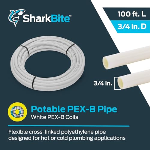 Sharkbite U870W100 3/4-Inch PEX Tubing, 100 Feet, White, for Residential and Commercial Potable Water Applications by SharkBite - Image 2