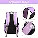 YWOIHL Cute Anime Style Backpack for Girls Cartoon Backpack for Teens Students Fashion School Bag with Pompom Charm (Black Purple)