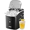 Nugget Ice Maker Countertop - 33lbs/24H, Silonn Pebble Ice Maker Machine with Self-Cleaning Function, Ice Makers for Home Kitchen Office
