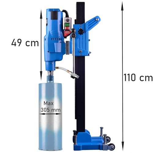 Miniatura 3 de Stako Broca De Núcleo Profesional Máx. Ø305 Mm Potente Motor 4350 - Soporte De Núcleo - Taladros De Diamante Para Hormigón 0-760 Rpm - Unidad De Perforación Central Prcd