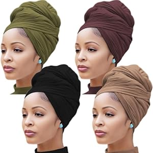 Head Wraps for Black Women Stretch Turban Headwraps Scarf Hair Wraps Head Scarf for Locs Braids