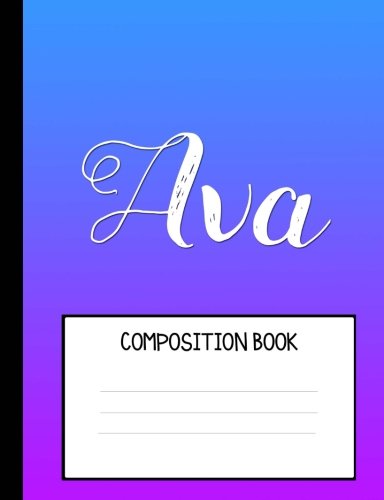 Ava Personalized Composition Notebook
