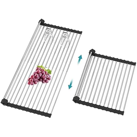 BBXTYLY Adjustable Roll-Up Dish Drying Rack Cover