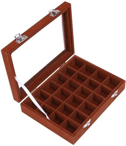 Tuyiutm 24��� �A�N�Z�T���[�{�b�N�X �x���x�b�g�� �W���G���[�P�[�X ������ �s�A�X�w�� �f�B�X�v���C���[�P�[�X (�u���E��)