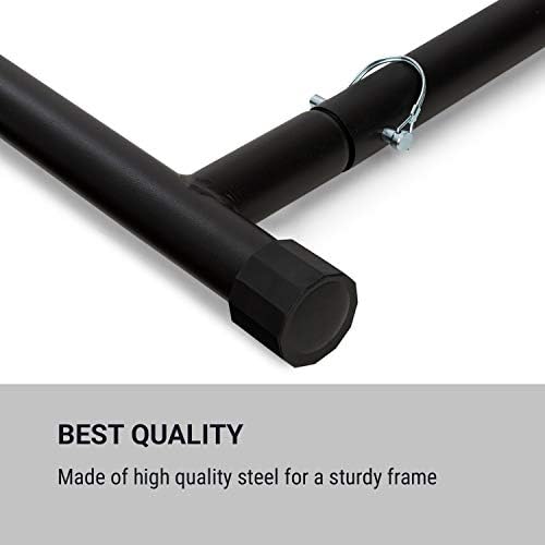 Klarfit T-Trix Pull Up Station - MultiGym Concept, Multifunctional Chin Up Bar, Height-Adjustable, Up to 100 kg, Solid Beech, Steel, Incl. Carrying Bag, 148.5 x 204 x 126 cm (WxHxD), Black