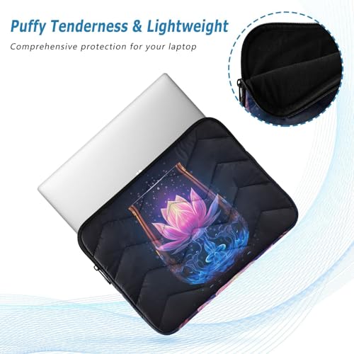 Funda para portátil negra con flores de 13-14 pulgadas miniatura 5