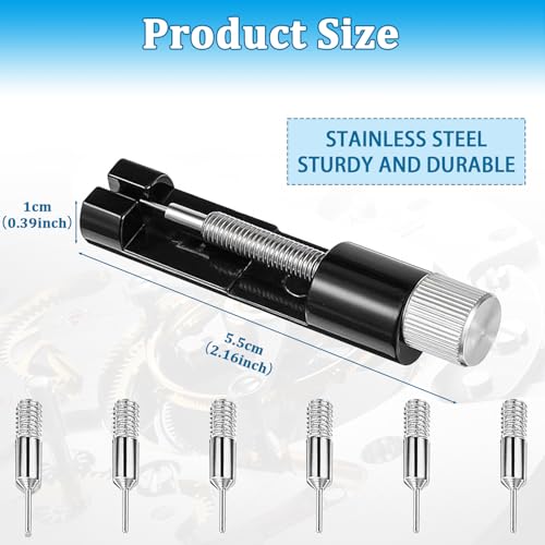 Grngven 2 Pack Watch Link Removal Kit, Watch Repair Tool for Bracelet Adjustment and Replacement, Pin Remover for Sizing Strap, Watch Band Adjustment Tool Kit with Extra Replacement Pins - Thumbnail 3