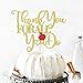 Thank You for All You Do Cake Topper, We Appreciate You Decorations, Teacher/Nurse/Doctor Appreciation Graduation Party Decorations, Gold Glitter