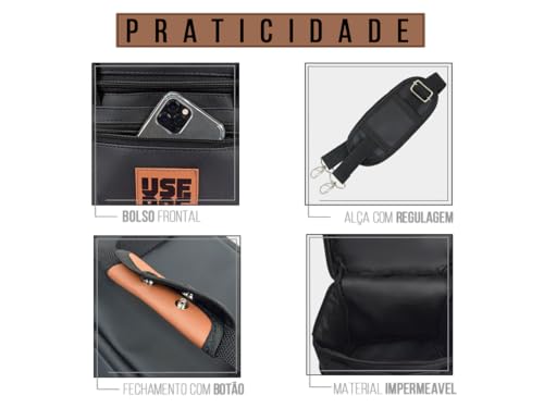 Bolsa Marmiteira Trabalho e Academia Fitness Térmica 7 litros de Couro Fit