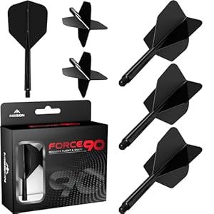 Mission Force 90 Black NO6 Dartflights