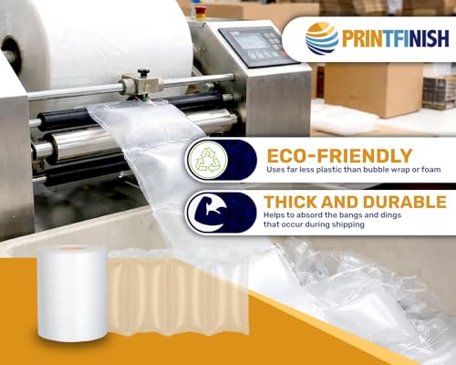 Air Cushion Wrap Roll - Inflatable air pillow bags film - Length 1640 ft (Air Cushion Film - Inflatable Pillows - 7.8″x 5.1″ x 2" Core) (Air Pillow Wrap) by Printfinish - Image 3