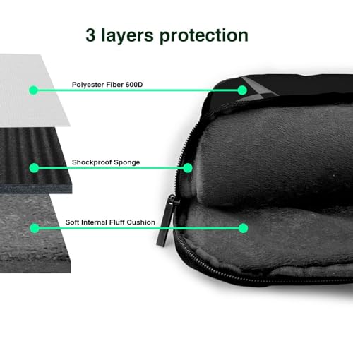 Bolso bandolera para laptop KHiry negro y blanco miniatura 7