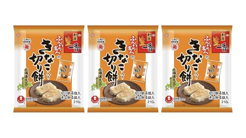 越後製菓 ふんわり名人 きなこ入り切り餅 210g×3袋 北海道産きな粉使用 国産もち米100% 個包装 和スイーツ