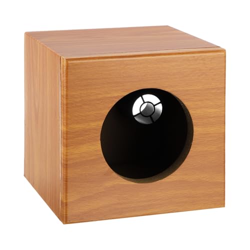 QUARKZMAN 4 Inch Vented Wooden Speaker Housing Striped Wood
