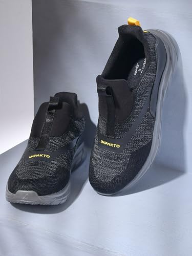 Image of Impakto Air Bounce Walking Shoes | Lightweight & Breathable Casual Shoes | Soft Cushioned Insole | Anti Skid Hexagonal Sole | Stylish Slip-in Fit System Shoes | Ideal for Walking, Gym & Casual Outing