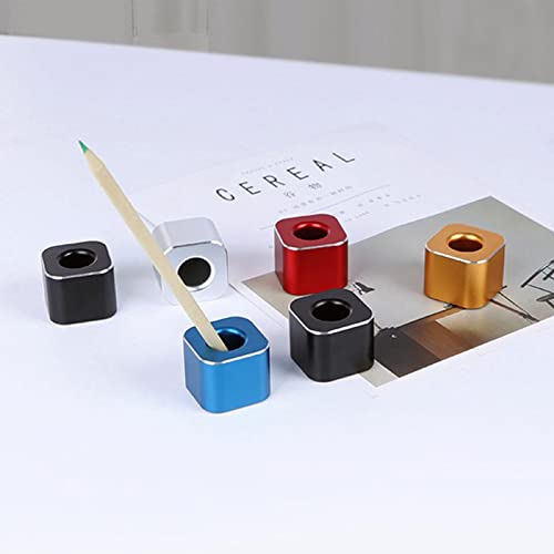 Tsnamay 1.5" Aluminum Toothbrush Stand Holder Pen Holder,Silicone Non-Slip Bottom Toothbrush Stand Holder Pen Display Stand For Home Office,Square Silver 2Pcs #TOP6