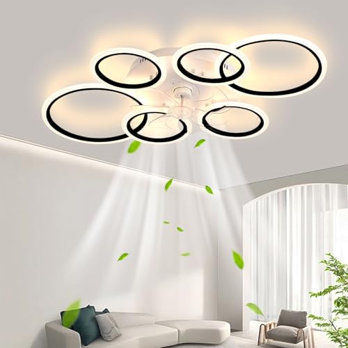Ventilatore Da Soffitto a Led Con Illuminazione Lampada Da Soffitto Da 81W Con Ventilatore 3...