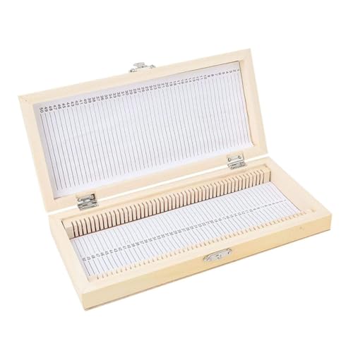 KICHOUSE Box Quality Slice Box Microscope Slide Storage Container Slide Holder Microscope Slide Storage System Pull Tail Game Case Slide Organizer Specimens Case Slide Case Wood