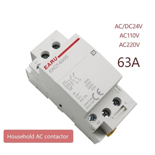 Contacteur modulaire 2P 32A 63A CA 110V inverseur de commande rail DIN - 3