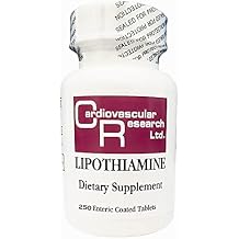 أبحاث القلب والأوعية الدموية Lipothiamine B Supplement 250 Tablets - Vitamin B1 الآن مع Alpha Lipoic Acid - 1 X 250 Count