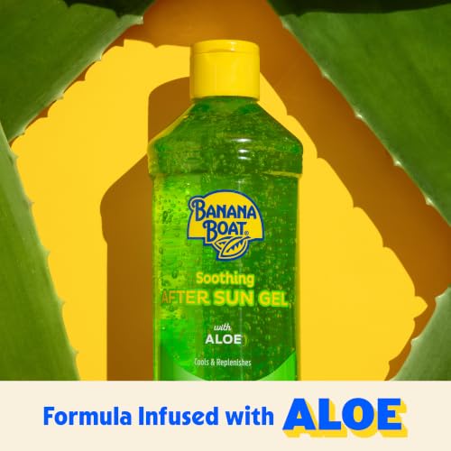 Banana Boat After Sun Aloe Vera Gel, Twin Pack, 16 fl oz | After sun care aloe gel, Dermatologist tested, Soothing formula, Cools and replenishes dry skin, Suitable for face and body - image 2