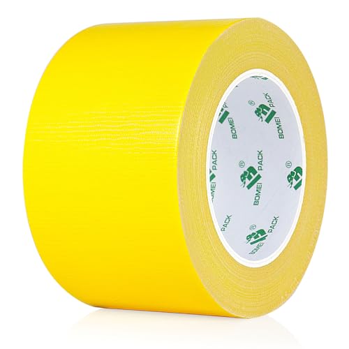 Image of BOMEI PACK 3 Inch Yellow Duct Tape Waterproof,Heavy Duty,3 Inch x 35 Yards,9 Mil Industrial Grade Yellow Duct,No Residue,Strong,Flexible and All Weather,Professional for Indoor & Outdoor Use