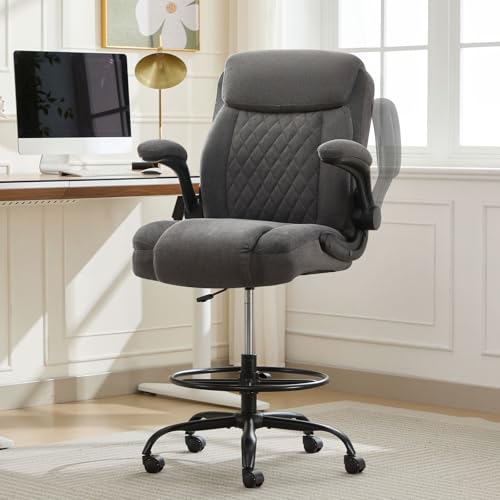 MAHOMICO Drafting Chair Fabric Seat