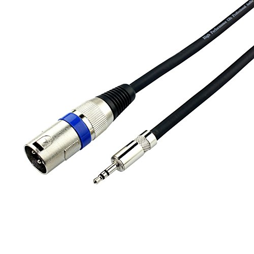 XLR�P�[�u�� �}�C�N�P�[�u�� �L���m���ϊ��P�[�u�� 3.5mm�X�e���I(�I�X)- XLR(�I�X) �w�b�h�z�� �I�[�f�B�I�P�[�u�� XLR �R�l�N�^ 3�s�� �����P�[�u�� (5m)