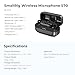 SMALLRIG Wireless Mic S70 (2 TX + 3 RX + Charging Case), Compact Wireless Microphone for iPhone/for Android/Camera/Action Camera, 48h Use, Noise Reduction Record for Vlog (Black)