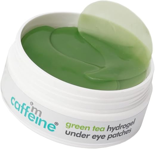 mCaffeine Green Tea Hydrogel Under Eye Patches for Dark Circle, Fine Lines &amp; Wrinkles Reduction | Cooling Under Eye Patch ...