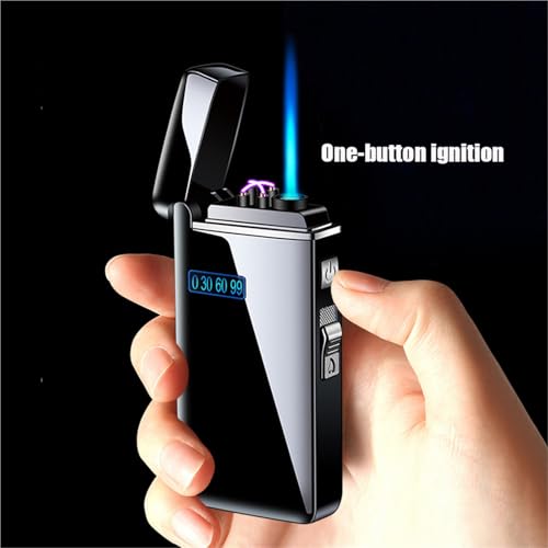 Encendedor de metal resistente al viento con doble llama y encendido rápido para regalo 5