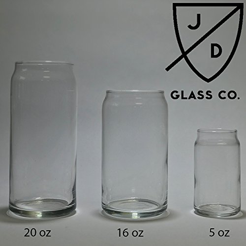 image for JD Glass Co. Glass Can 16 Ounce - 4 Pack, 4 Count (Pack of 1)