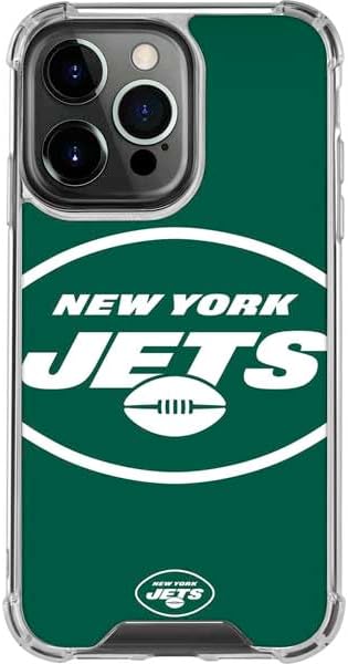 Skinit Clear Phone Case Compatible with iPhone 15 Pro Max - Officially Licensed NFL New York Jets Large Logo Design