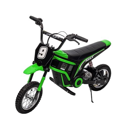 24V 350W Electric Dirt Bike for Kids – 3-Speed Modes, 14.29MPH Max Speed, ASTM-Certified Safe Motorcycle with Shockproof Suspension, Best Gift for B