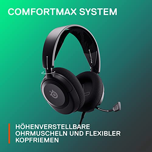 SteelSeries Arctis Nova 1 - Multi-System Gaming-Headset – Hi-Fi-Treiber – 360° Surround-Sound – AirWeave Memory Foam-Ohrpolster… – Ansicht 9