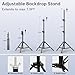 BEIYANG Backdrop Stand, 7.5 FT x 10 FT Adjustable Photography Background Support System Kit with Carrying Bag for Photo Video Studio