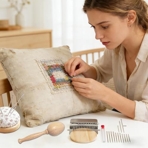Kit de reprisage de chaussettes et patch en tricot pour réparation rapide - 3