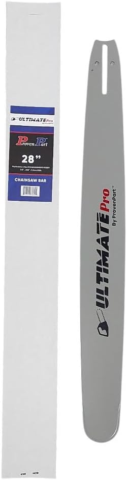 Proven Part Professional Alloy Bars No Sprocket Tip 3/8" .050 D009 Large Mount For Husqvarna Chainsaws 1100, 160, 181, 185, 260, 266, 268, 272/272XP, 281, 285/288/288XP/298, 365, 371/372XP, 380 (28In)