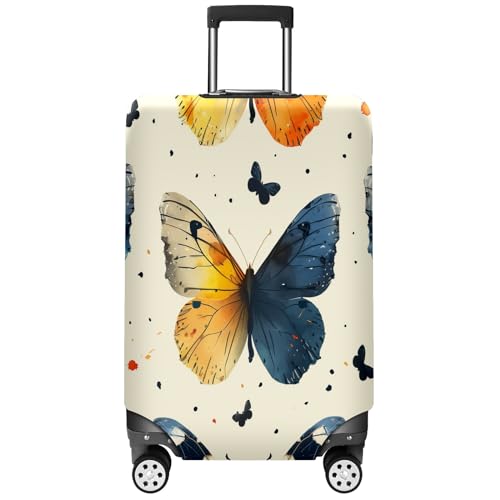 Butterfly Luggage Cover Suitcase Protector Travel Luggage Cover Carry on Luggage Cover Washable Baggage Covers for Suitcase Fit 19-21 Inch Luggage