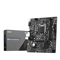 MSI PRO H410M-B Motherboard, Micro-ATX – Supports Intel Core 10th Gen Processors, LGA 1200-2 x DIMMs (2933MHz), 1 x PCIe 3.0 x16, USB 3.2 Gen1, 1G LAN, HDMI 1.4