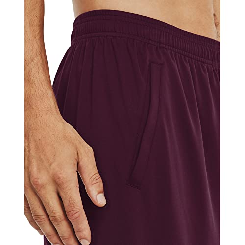 Image of Under Armour Men's Tech Graphic 10 inch Shorts, (572) Purple Stone / / Orange Blast, Small