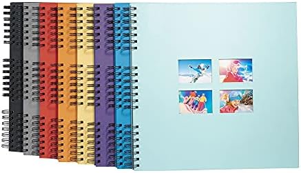Exacompta - Ref 15118E - MILANO Spiralbound Photo Album (60 Pages) -32 x 32cmin Size, Holds 360 Photos, 250gsm Black Card Pages, FSC-Certified - Purple Textile Cover