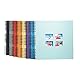 Exacompta 15121E MILANO Spiral-Fotoalbum 360 Fotos 60 schwarze Seiten Format 32 x 32 cm Einband aus rotem Papier mit Textileffekt Fenster zur individuellen Gestaltung FSC® zertifiziert