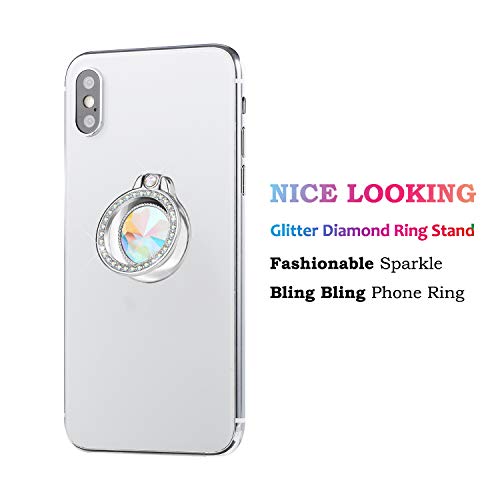 Lenoup PART_B07F37ZPPD Glitter Bling Bling Phone Ring Holder,Sparkle Phone Ring Artificial Diamond Stand,Rhinestone Cell Phone Finger Ring thumb #1